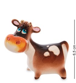 Статуэтка Бык Гаврюша символ 2021 года Цветная гжель