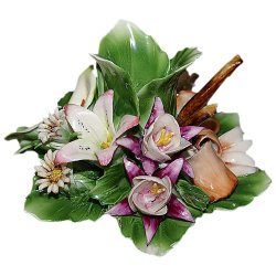 Фарфоровый подсвечник Цветы