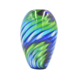 Ваза для цветов из муранского стекла Сочная бирюза