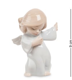 Статуэтка из фарфора Ангелочек в белом платье