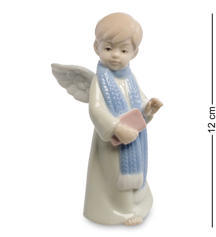 Статуэтка из фарфора Ангел с книгой в шарфе Pavone JP-20/15