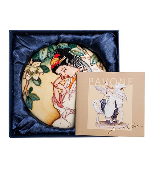 Шкатулка из фарфора Нежность Гейши Pavone JP-24/25, упаковочный вид