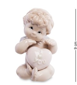 Фигурка из фарфора Ангелочек с сердцем