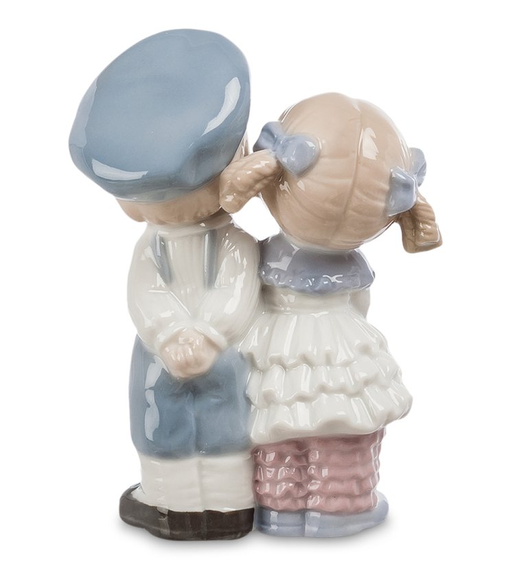 Фигурка из фарфора Дети Любовь-морковь Pavone JP-45/18, фотография со спины