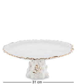 Тортовница из фарфора Морская ракушка