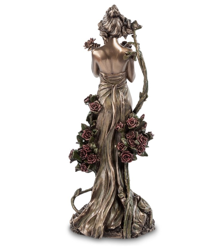 Статуэтка Дама в цветах - Альфонс Муха Veronese WS-622, оборотная сторона