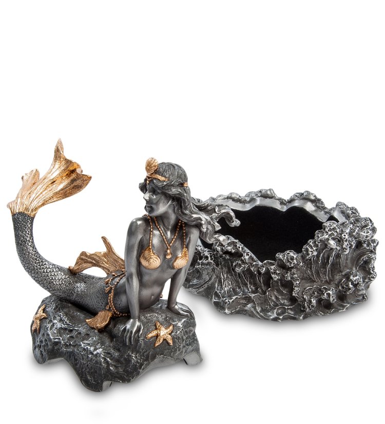 Шкатулка Русалка на морском камне Veronese WS-485, разборный вид