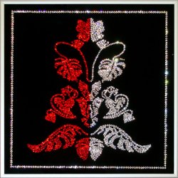 Картина Цветущий папоротник c кристаллами Swarovski