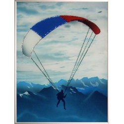 Картина Парашютист c кристаллами Swarovski