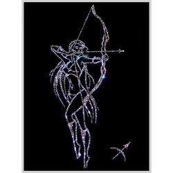 Картина Стрелец девушка c кристаллами Swarovski
