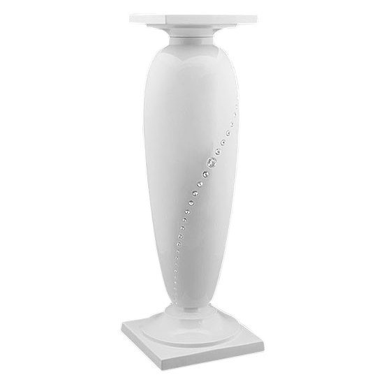 Колонна Diamante, белая, с кристаллами Swarovski
