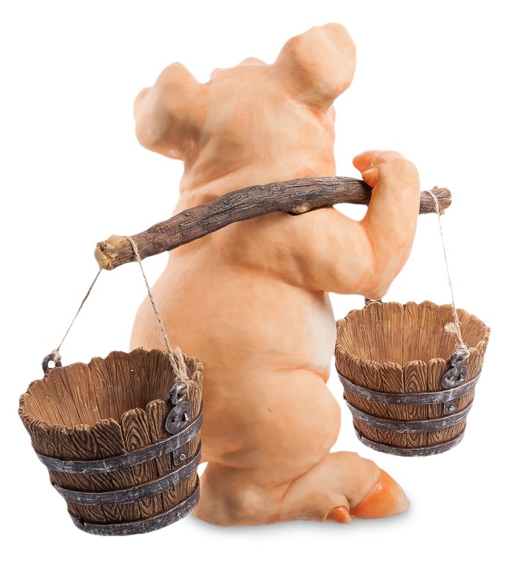 Кашпо Хрюшкин с коромыслом Sealmark GG-4703-LB, оборотная сторона