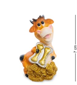 Статуэтка Символ 2021 года - Бык с монетами Близнецы