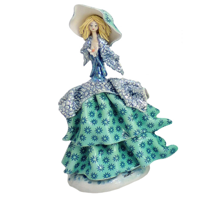Статуэтка из фарфора Леди с цветком ZamPiva 50191