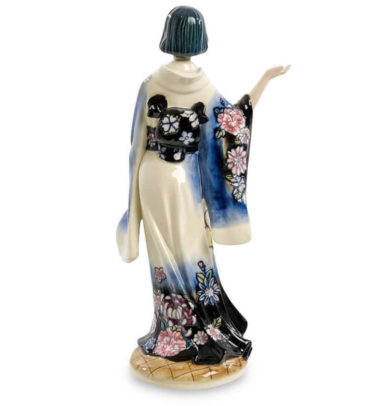 Статуэтка из фарфора Девушка в кимоно Pavone JP-24/ 5, фотография со спины