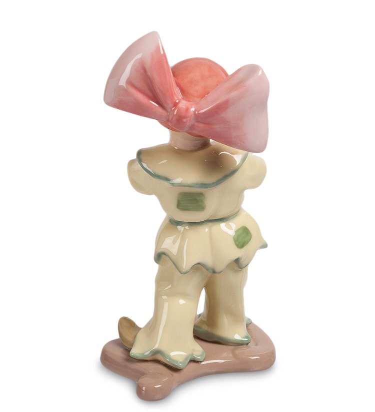 Статуэтка из фарфора Клоунесса с барабаном Pavone CMS-23/32, фотография со спины