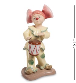 Статуэтка из фарфора Клоунесса с барабаном