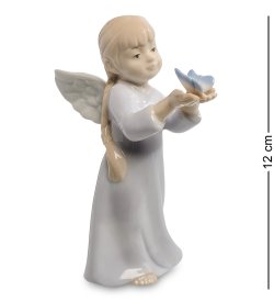 Статуэтка из фарфора Девочка Ангел с бабочкой в руках