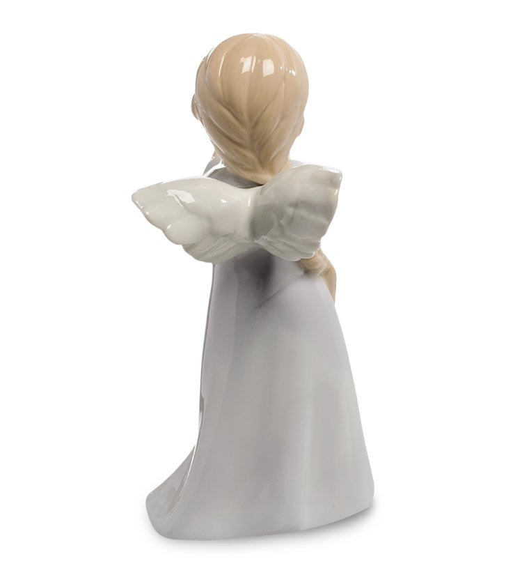 Статуэтка из фарфора Девочка Ангел с бабочкой в руках Pavone JP-20/16, фотография со спины