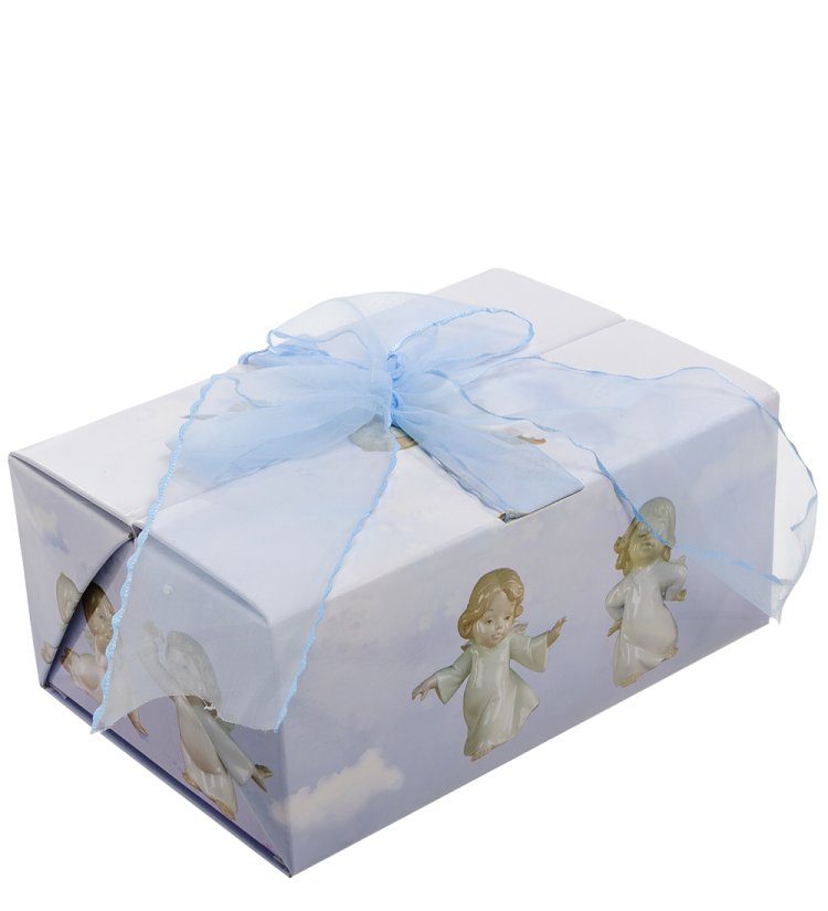 Статуэтка из фарфора Девочка Ангел с бабочкой в руках Pavone JP-20/16, фотография коробочки