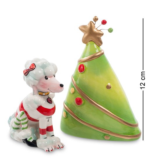 Набор соль-перец Новогодний Пудель Pavone CMS-03/ 4