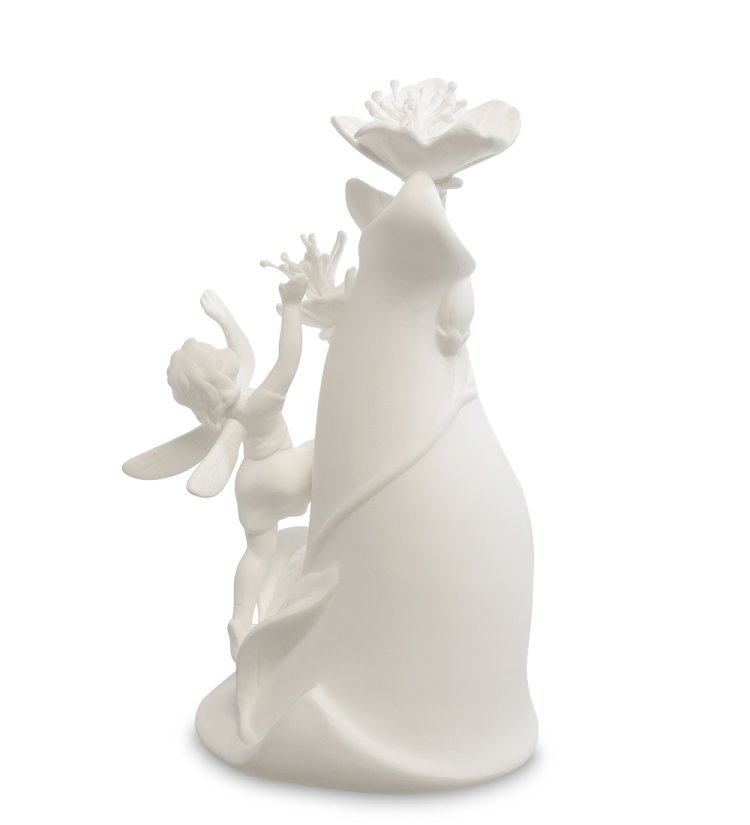 Статуэтка из бисквитного фарфора с подсветкой Фея Pavone JP-186/24, фотография сбоку
