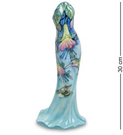 Голубая Ваза для цветов в виде Платья