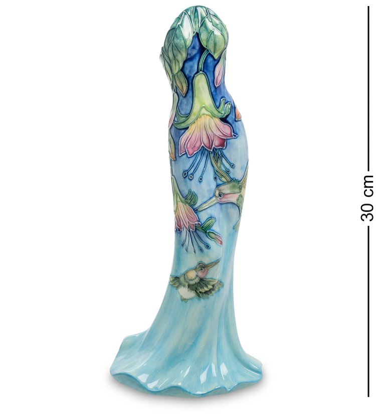 Голубая Ваза для цветов в виде Платья Pavone JP-262/ 2