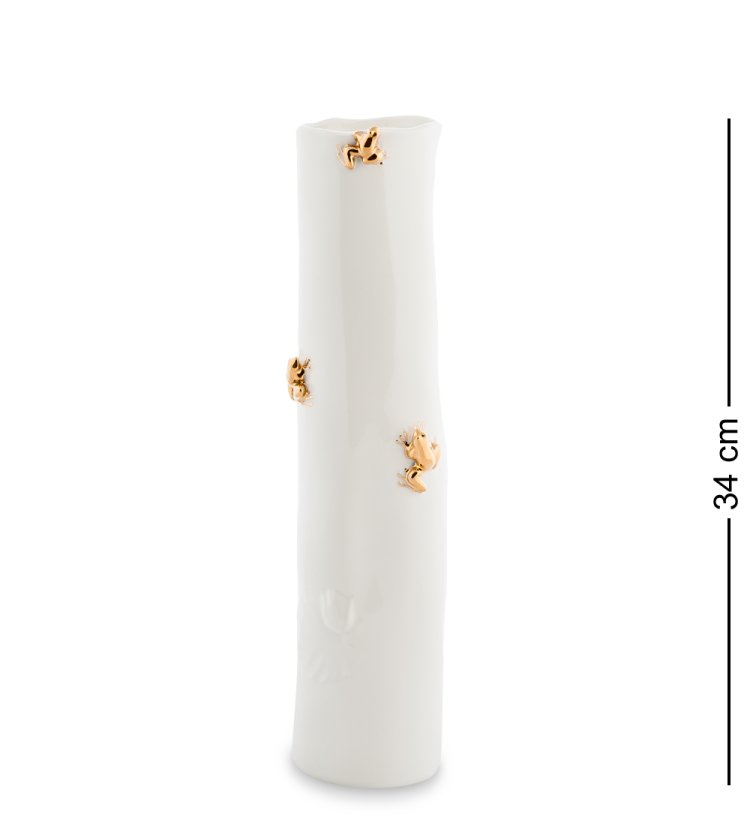 Ваза для цветов из фарфора Золотые Лягушки Pavone FM-68/ 2