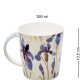 Кружка из фарфора Синие Цветы Pavone JK-309, оборотная сторона