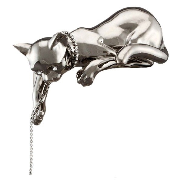 Статуэтка Платиновая Кошка лежащая