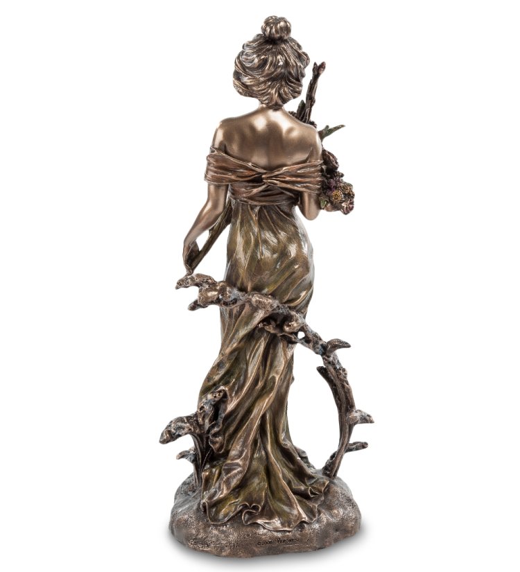 Статуэтка Дама с полевым букетом - Альфонс Муха Veronese WS-623, оборотная сторона