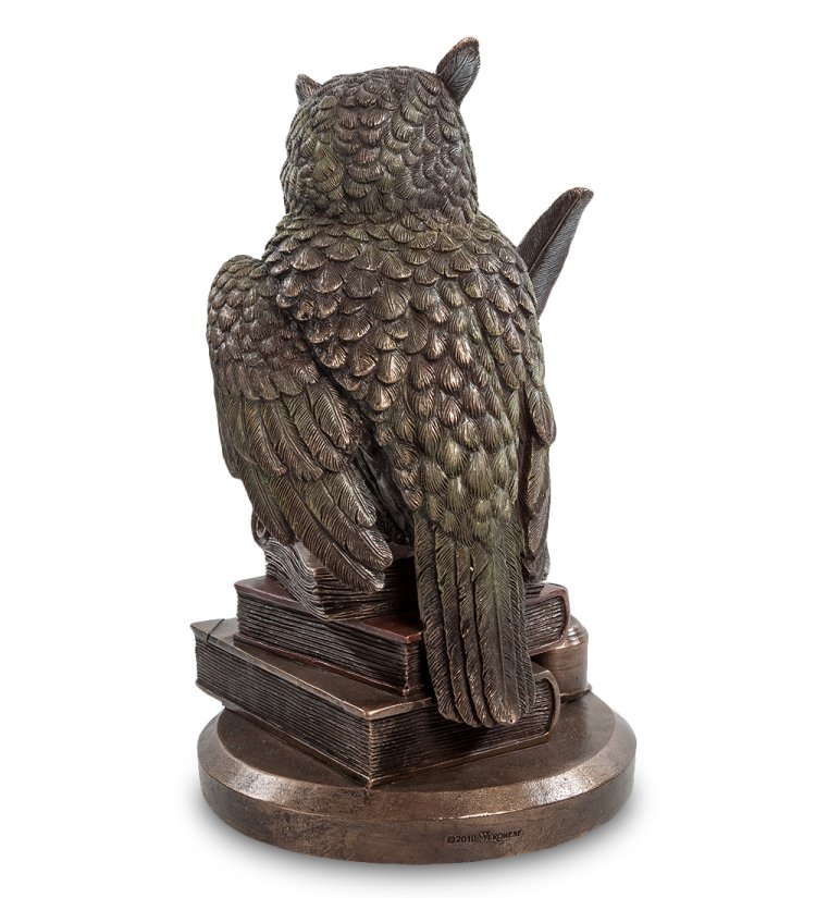 Фигура Мудрая Сова с пером Veronese WS-49/ 1, оборотная сторона