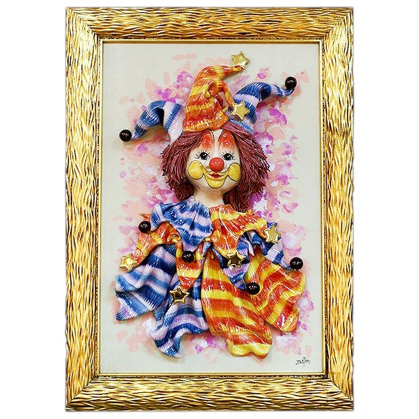 Картина из фарфора Клоун с бубенчиками