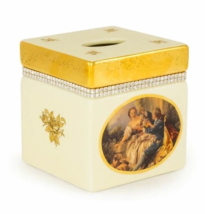 Салфетница из керамики коллекция Барокко Migliore De Luxe 26363, фотография сбоку