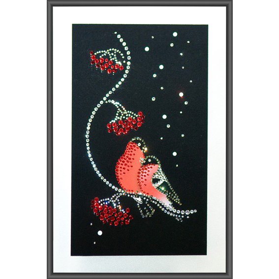 Картина Вестники зимы c кристаллами Swarovski