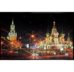 Картина Ночная Москва c кристаллами Swarovski