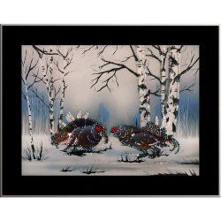 Картина Тетерева c кристаллами Swarovski