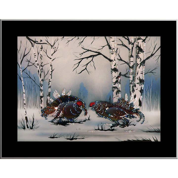 Картина Тетерева c кристаллами Swarovski