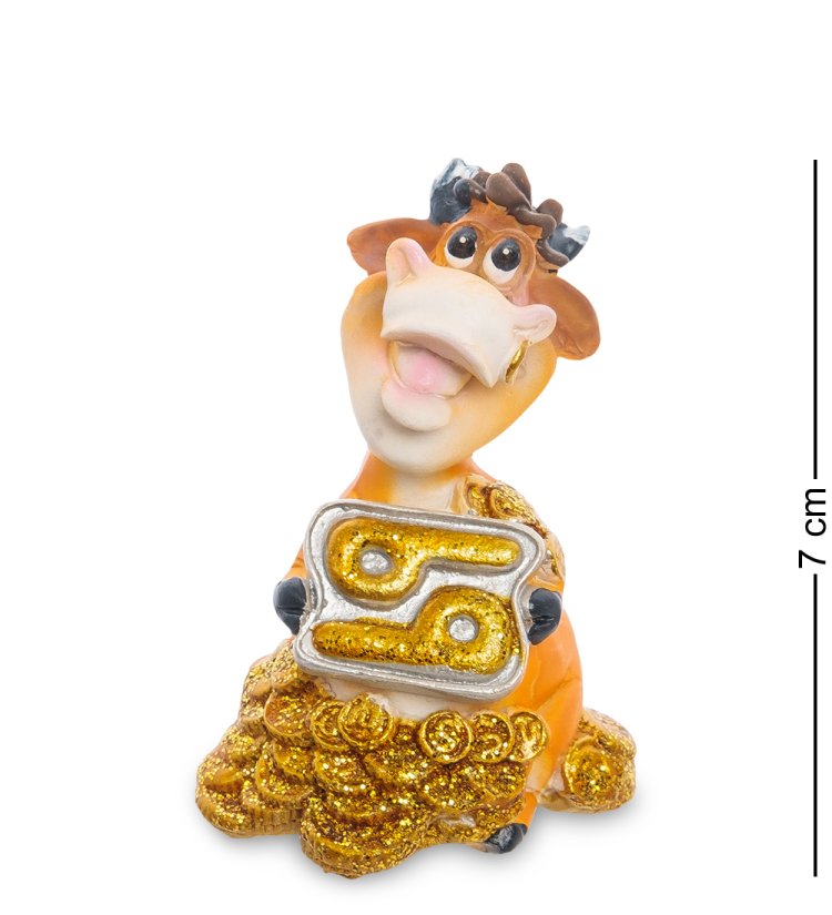 Статуэтка Символ 2021 года - Бык с монетами Рак AF-1018/ 7