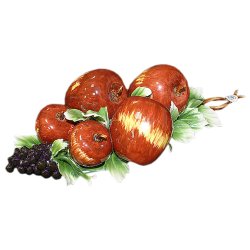 Фарфоровая статуэтка веточка Яблоко