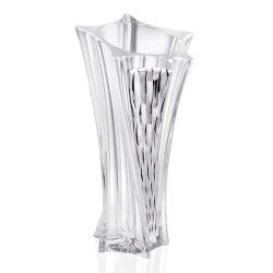 Ваза для цветов хрустальная Волны, высота 33 см