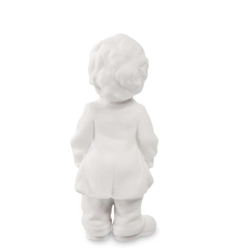 Статуэтка из бисквитного фарфора Мальчик с золотым галстуком Pavone JP-48/ 11, фотография со спины