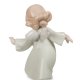 Статуэтка из фарфора Танцующий Ангелочек в белом платье Pavone JP-20 /6, фотография со спины