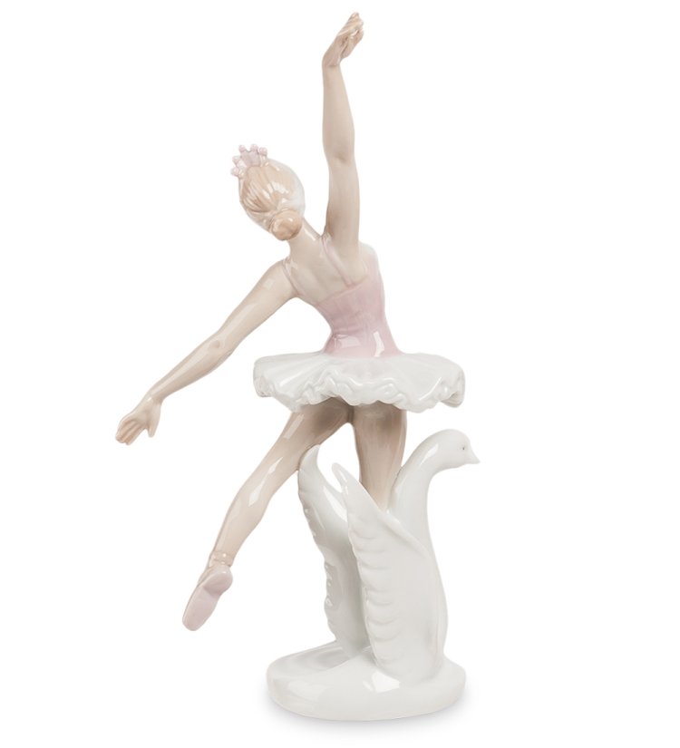 Статуэтка из фарфора Балерина Белый лебедь в танце Pavone JP-27/ 23, фотография со спины