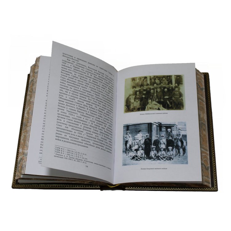 Книга кожаном переплете Казачество: исход и возрождение 1920-2013 гг - Пеньковский Д. Д. BG7071M, фотография разворота