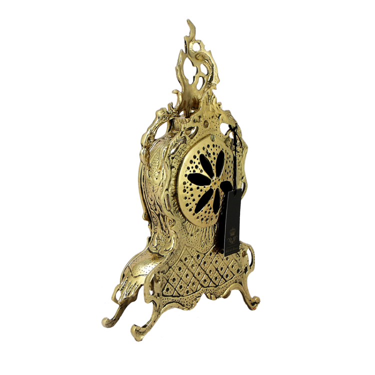 Каминные часы Дон Жуан Кришта, золотые Bello De Bronze BP-27106-D, фотография с обратной стороны