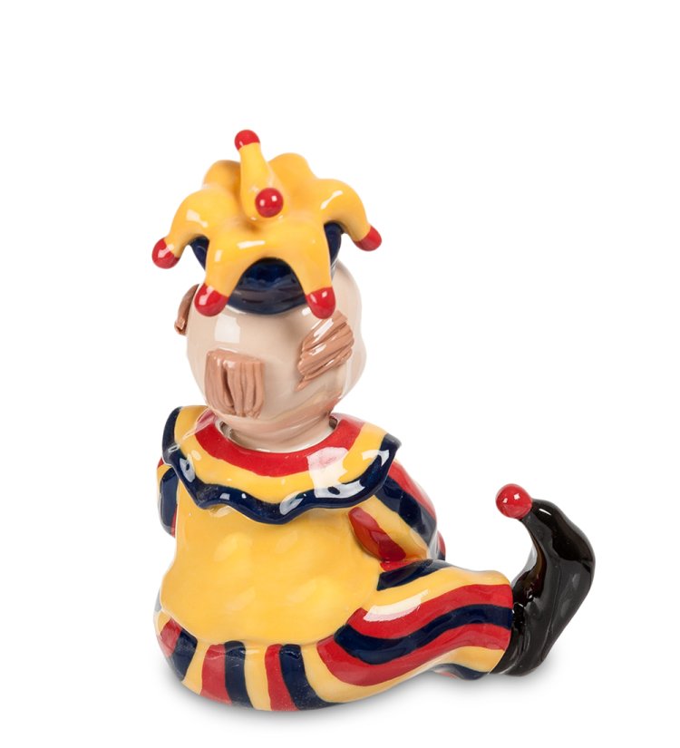Статуэтка из фарфора Клоун с палочкой звезда Pavone CMS-23/39, фотография со спины
