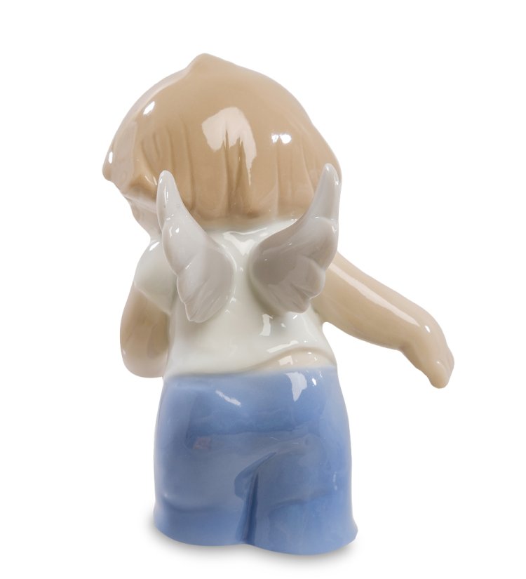 Статуэтка из фарфора Любознательный Ангелочек Pavone JP-54/ 9, фотография со спины