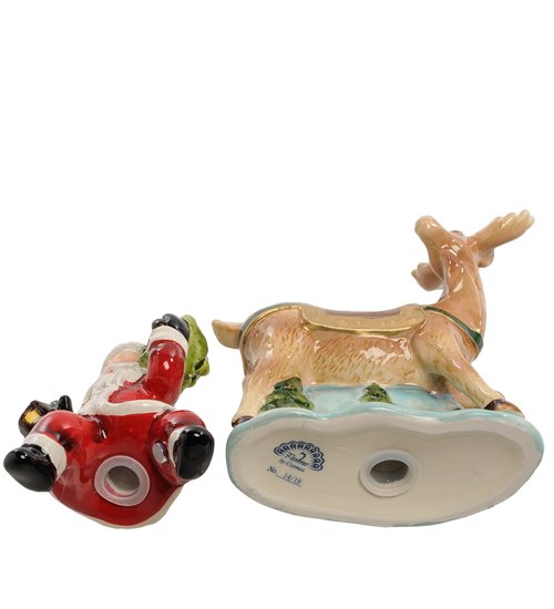 Набор соль-перец Дед Мороз на олене Pavone CMS-14/19, вид снизу